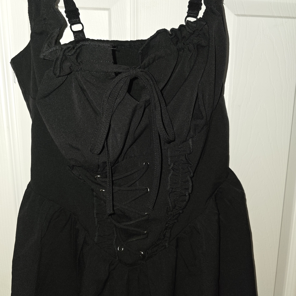 Forest Ink Black Corset-Style Dress